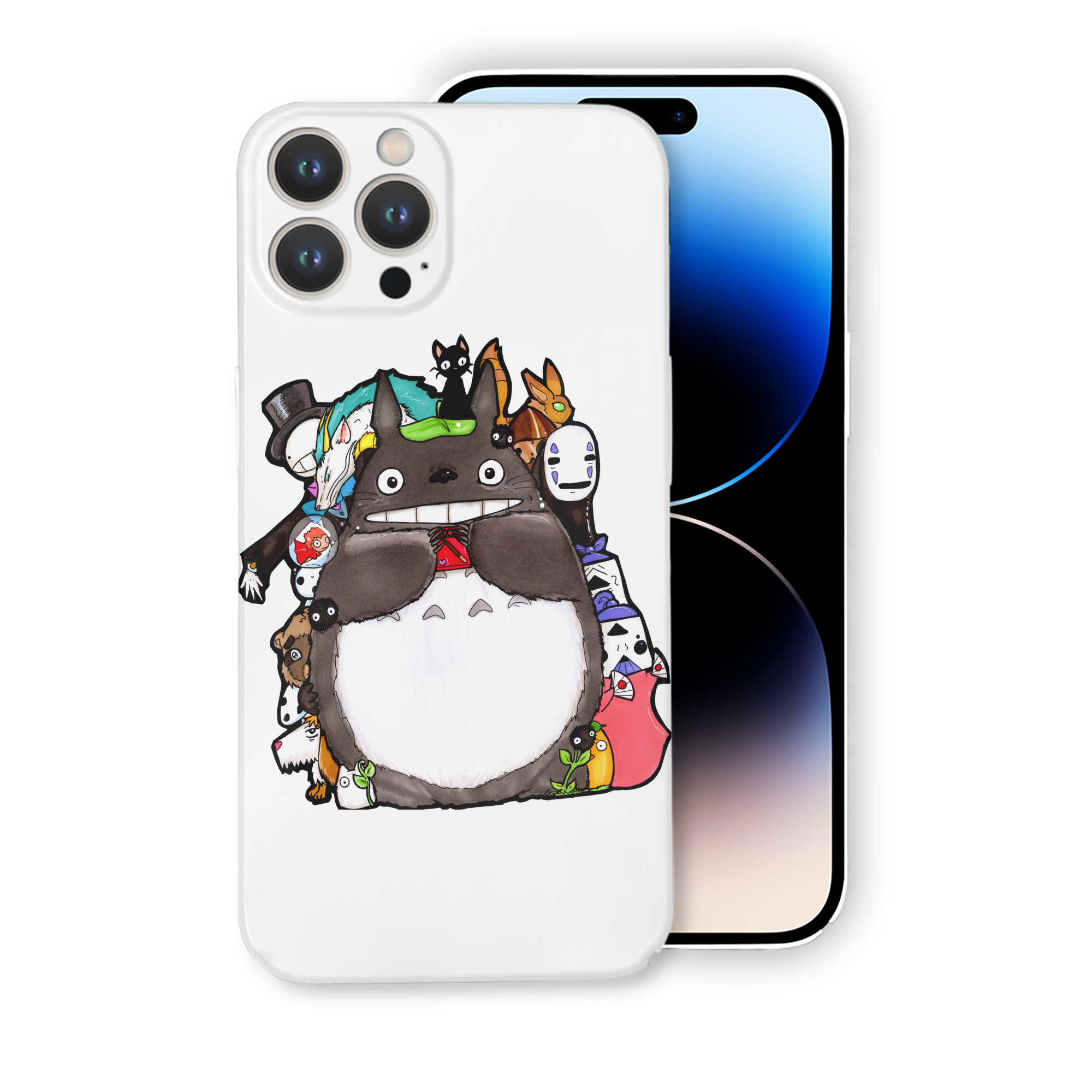 （画像用） となりのトトロ 草壁メイ 草壁サツキ My Neighbor Totoro Satsuki Kusakabe Mei Kusakabe 【iPhone 14シリーズ対応】ハードケース
